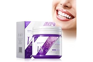 DIVIDERMY Polvere Sbiancante Denti, Sbiancamento Denti Professionale, Polvere Sbiancante per Denti, Rmuovi Tartaro Denti, Sbiancare e Pulizia Dei Denti e Alito Fresco,50g(Viola)