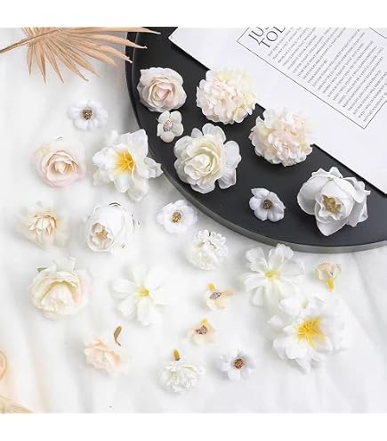 120 fiori artificiali di margherite artificiali, teste di fiori finti in