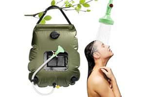 Gohytal Doccia Solare Campeggio,Borsa per Doccia Solare,Doccia da Campeggio Portatile,Borsa Doccia Acqua Calda Solare con Tubo Rimovibile e Soffione per Campeggio Escursionismo Trekking,20L