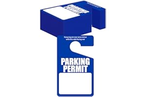 Better Office Products Parking Permit Hang Tags, 50 Pack, Poly Plastic Parking Placards, Temporary Parking Passes, Bulk Pack, 3" x 5" Placards for Rearview Mirror, Thick Gauge (0.2"/0.5 mm),(Blue)