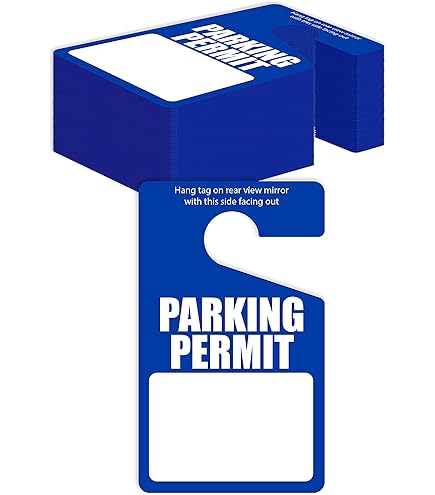 100-Pack Parking Permit – Reflective Parking Decal, Temporary