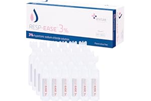 Resp-Ease® 3% Sterile Hypertonic Saline Solution for Inhalation via Nebuliser - Helps Clear Airways and Congestion from Lungs - 60 x 4ml Vials - Strong Nebuliser Saline Solution