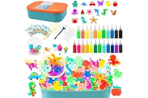 Funsland Aqua Gelz Mega Set, 6 Oeufs de Dinosaure Kit de Bricolage, 23 Bouteilles de gel Coloré Doux et facile à presser, Elfe d'eau Magique Cadeau Jouet pour les Enfants de plus de 3 Ans