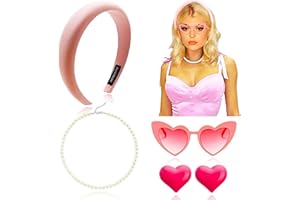 JeVenis abito rosa fascia per capelli rosa shocking costume da donna rosa caldo accessori anni '50 vestito anni '50 accessori