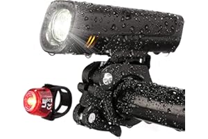 LIGHTING EVER LE Luci Bicicletta Led, Ricaricabile USB, 7 Modalità, IPX5 Impermeabile,Kit Luce Bici LED Anteriore e Posteriore, Faro Super Luminoso con per Mountain Bike, Campeggio