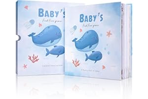 COMBIUBIU Album Fotos Bebe 118 PáGinas,Baby'S First Five Years-Libro Recuerdos Bebe,Album Bebe Se Pueden Pegar Fotos Y Escritos,Regalos Para ReciéN Nacidos/Regalos Para BebéS/Regalos Para Padres Primerizos