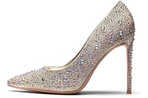 GENSHUO Scarpe Decolte Donna con Tacco a Spillo da 10 cm,Sexy Alto Tacco a Punta per Feste,Balli di Fine Anno,Matrimonio con Tacco a Spillo