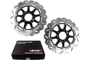 Arashi Front Brake Discs for Suzuki GSXR 600 1997-2003/GSXR 750 1996-2003/GSXR 1000 2001 2002/GSX1400 2002-2007 GSX 1400 Accessories GSX R600 GSX R750 GSX R100 Black