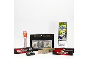 Rocket Special - Kit Fumador, Regalo Fumador, 2 Papel Slim (110mm) + 100 Tips Nature + Grinder 30mm + Juicy Jay's Blue + Ciclon Peach + Papel Dólar 12+12 hojas-tips