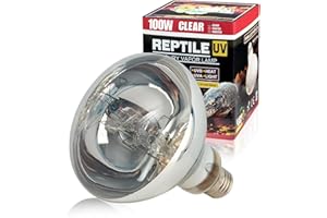 LUCKY HERP Reptile UVA UVB Heat Bulb, 100W E27 Turtle UV Heat Lamp, Vivarium D3 Basking Light Bulb for Reptile, Tortoise, Bearded Dragon and Amphibian