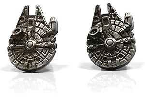BEAUX BIJOUX Gemelli da uomo in palladio a tema “Star Wars - Millennium Falcon”; in confezione regalo
