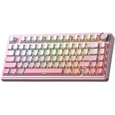 Aula F75 Mekanik RGB TKL Sessiz Cotton Candy Switch Kablosuz Makrolu Hot Swap Klavye Pembe