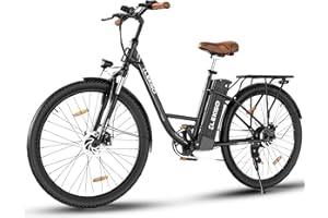 ELEKGO 28" Electric Bike,City Bike, 250W Motor, 36V 12Ah Removable Battery,7-Speed, Dual Disk Brake, Speeds up to 25km/h,Electric Bikes for Adults