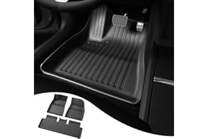 ASZSK Maty podłogowe Tesla Model 3 2024 (Kierownica Lewa), Dywaniki podłogowe TPE Tesla Model 3 Highland, Antypoślizgowe i Wodoodporne, Czarne