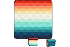 ‎JOPEE Picknickdecke Wasserdicht Sandfrei, 200x200cm Waschbar Stranddecke Wasserdicht für 4-6 Personeni mit Tragegriff, Leicht und Tragbar Strandmatte, Picknick Decke für Strand, Camping, Garten, Reisen