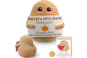Sparkle x Lab Positive Potato Patate Français Positive, Cadeau Anniversaire Femme Homme, Cadeau Original & Amusant, Decoration Maison Fun et Inspirante, Cadeau pour Enfant Couple Collegue Homme Femme