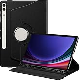 Babilden Samsung Galaxy Tab S9 FE Plus/Galaxy Tab S10 Plus Yatay ve Dikey Standlı 360 Derece D&ouml;ner Tablet Kılıfı Siyah