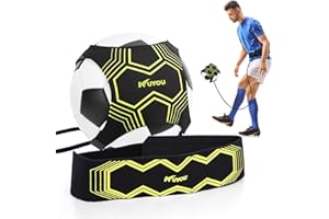 ‎KUYOU KUYOU Fußball Kick Trainer, Solo Fußball Trainer Solo mit verstellbarem Taillengürtel Hilfe-Kontrolle Fertigkeit Fußballtraining Training für Kinder Anfänger Kick Off Trainer
