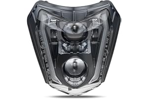 BICYACO Dirt Bike Headlight, 66W 3000LM DOT LED Headlight with DRL High Low Beam, Compatible with Enduro Motorcycle Pit Bike ATV TC FE TE EXC XCW SXF SX 125 250 300 350 450 500 530 SMC R 690 Supermoto