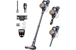 Proscenic P11 Lite Aspirateur Balai sans Fil,450W 40KPa 40Min LED Aspirateur sans Fil Puissant,Léger Aspirateur avec Brosse Anti-Emmêlementet,5 Filtre Lavable,Pour Tapis,Poils Animaux,Sol Dur,Voiture