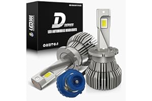 AUXIRACER D4S Bombillas Led,Chip Cps 6500K 500% Luz,D4S Faros Led，Reemplazo de Bombillas Halógenas y Xenon