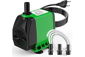 Knifel Teichpumpe Filterpumpe 60W 3000L/H Schutz vor überhitzung Funktion Ultra Leise Springbrunnenpumpe Wasserpumpen Mit 1,8m Kabel für Brunnen, Hydroponik-Systeme.