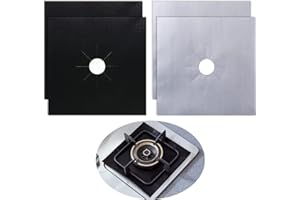 DGOSPSTIME Protecteurs de cuisinière à gaz, protecteurs pour plaques de cuisson, gamme de gaz, protecteurs de cuisinière, protecteurs de cuisson, brûleurs de cuisson, pour cuisson, brûleurs faciles à nettoyer, 4