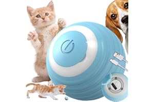 PARENCE. - Interaktywna kula dla kotów i psów - ładowana przez USB - 2 tryby automatyczna i ręczna - inteligentne obracanie - miękkie światło LED - antystresowe i przeciwnudne