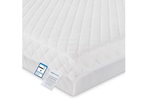 Night Comfort Matelas matelassé imperméable et épais en mousse respirante pour lit d'enfant (140 x 70 x 10 cm) – (convient aux tailles Mothercare et Mamas & Papas)