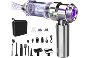 KLYNGTSK Aspirapolvere Auto, Aspirabriciole Senza Fili,25KP Aaspirapolvere per Auto Aspiratore e Soffiatore con Motore Brushless, Mini Aspirapolvere Potente per Auto Casa Ufficio Peli di Domestici