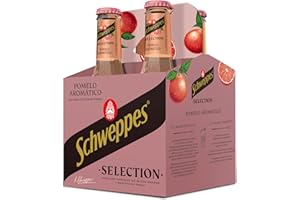 Schweppes Selection Tónica con Pomelo, Bebida Refrescante - Vidrio, Pack 4x20cl