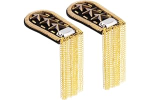 TENDYCOCO Schulterklappen Quaste Kette Schulter Abzeichen Metall Blazer Schulterklappen unisex 1 Paar