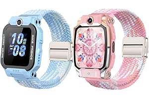 Gittos 2-Piece Watch Strap Compatible with imoo Watch Phone Z7/Z6/Z1 Kids Sport Replacement Band for Girl Boy