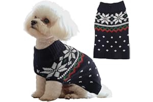 Himissy Manteau Petit Chien, Manteau Chihuahua, Pull pour Chien Noel, Pull-Overs pour Chiens pour Chiots de Petite et Moyenne Taille, Tricot Doux, Plusieurs Tailles Disponibles