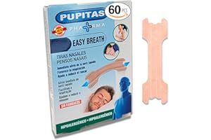 NOU PRIME Pack 60 Tiras Nasales Antironquidos Tiritas Nariz Respirar, Tiras Nasales Anti-Ronquido, Antirronquidos Para Dormir, anti ronquidos para dormir 56x18mm (60 Tiras Nasales antironquidos)