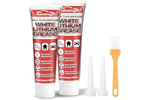 AstraVox Weißes Lithiumfett 30g, Mehrzweck-Lithiumschmierfett mit Pinsel für Scharniere, Lager, Zahnräder, ideal für den Einsatz in der Automobil-, Schiffs-, Industrie- und Haushaltsindustrie (2)