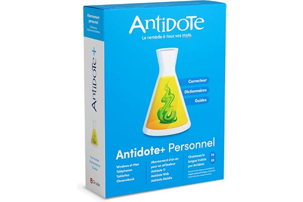 Antidote + Personnel – Antidote 11 + Web + Mobile – Licence annuelle – PC/Mac