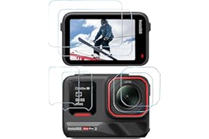 IKSAMY Displayschutzfolie für Insta360 Ace Pro 2-2 Pack Objektiv- und Displayschutz für Insta 360 Ace Pro 2 Zubehör, 9H Panzerglas Härte, HD, Kratzfest Gehärtetem Glas