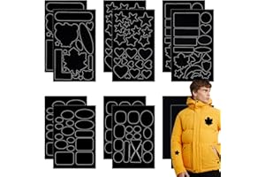 DOG'S BOOTY 12 sztuk łatek do naprawy, kurtka puchowa, zestaw naprawczy, samoprzylepne, wodoodporne, do kurtek puchowych, namiotów, parasoli