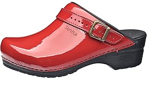 Sanita Freya | Zuecos Abiertos | Producto Artesanal Original para Mujer | Plantilla de Forma anatómica con Espuma Blanda | Correa de talón Ajustable