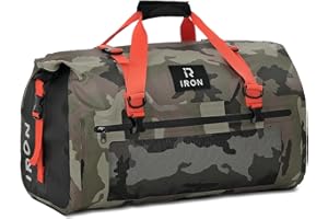 ‎BORLENI BORLENI Motorrad Hecktasche Gepäckrolle wasserdicht 50L – Premium Motorradtasche mit Rolltop, Reflektoren & MOLLE-System, als Reisetasche/Satteltasche für Touring, Camping & Outdoor