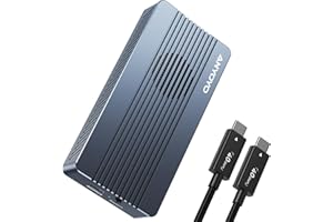 ANYOYO 40Gbps NVMe Enclosure With Built-in Cooling Fan, Aluminum External M.2 NVMe SSD Enclosure for Thunderbolt 3/4, USB4/3.2/3.1/3.0 Device, Support Size 2280 M&B+M-Key PCIe, Up to 2800MB/s