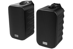 Audibax Delta 52 BT Black Pareja de Altavoces Bluetooth – Altavoces Activos de Alto Rendimiento para Pared – Compatible con Bluetooth - Alto Rango de Frecuencia (80Hz-20kHz) - Sonido Envolvente