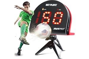 NET PLAYZ Soccer Gfits Attrezzatura e attrezzatura da allenamento - Radar, sensori di velocità (mani libere) Pistole radar, pistole di velocità di tiro per giocatori di calcio