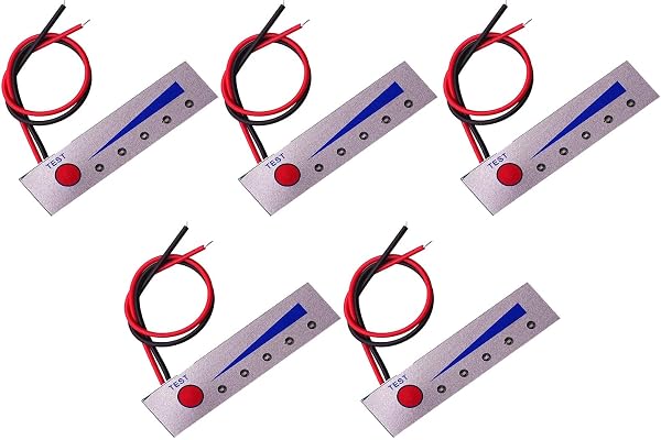 5 st batterikapacitetsindikator Effektnivåkontroll för 1S 4.2V 18650 Li-ion batterier