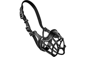 OneTigris Maulkorb, Weicher Maulkorb für Hunde Strapazierfähiges Gummi, Verstellbares Gurtband Geeignet für Maulkörbe von mittleren und großen Hunden Verhinderung von Bellen, Beißen und Kauen (S)