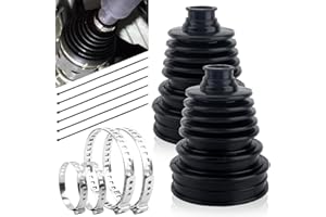 VBGURR 2-teiliges Achsmanschette,Universal universal Antriebswellenmanschette,Silikon CV Boot enthält 4 Edelstahl-CV-Kofferraumschellen und 6 Kabelbinder,Achsmanschette Zum Kleben