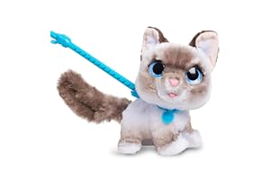 furReal Wag-A-Lots Kitty interaktiv leksak, 20 cm stor, hoppande plyschkattunge med ljudeffekter, mjuk gosig leksak, barnleksak från 4 år från Just Play