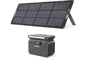 JustNow Station d'alimentation portable 580W avec panneau solaire 200W, alimentation 518Wh avec batterie LiFePO4, générateur solaire extérieur pour camping et camping-car