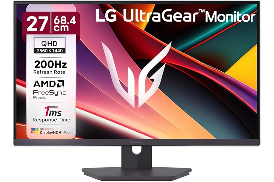 Amazon listing image: LG 27G610A 68.4 cm (27 Inch) Ultragear QHD (2560x1440) IPS Gaming Monitor, 1ms (GtG),…